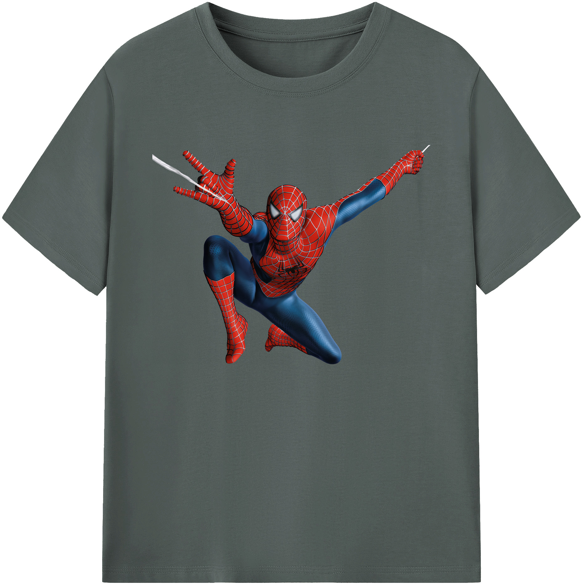 （画像用） Spider Man スパイダーマン 綿100％ メンズ半袖Tシャツ｜肌触りやわらか＆通気性